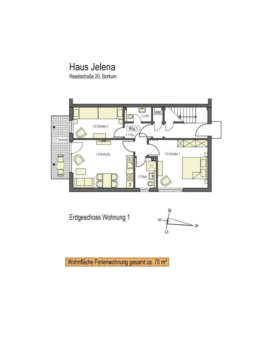 Haus Jelena Appartement 1 보르쿰 외부 사진